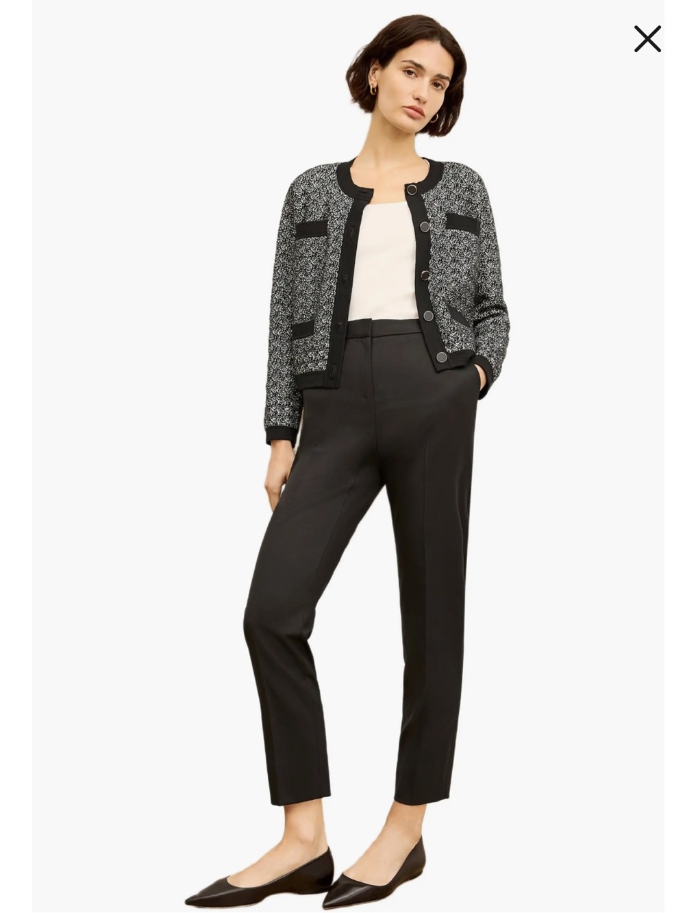 M.M. LaFleur Mejia Pant - Washable Wool Twill in Black Size 12